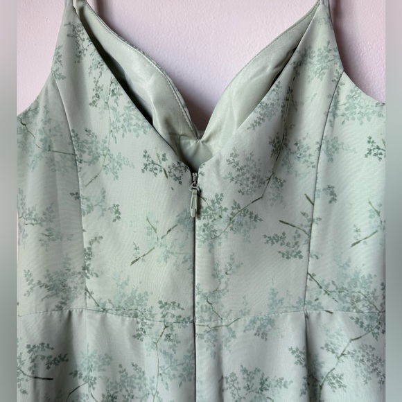 AZAZIE Deandra Green Fern Floral Bridesmaid Dress - Picture 5 of 11